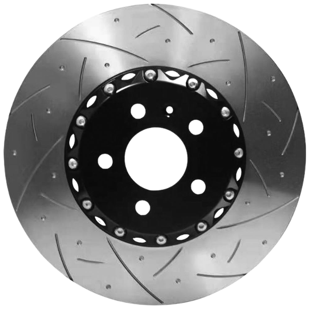 Luma Auto Parts Pair of Cast Iron Front Brake Rotors 390x36mm, Drilled Wave-Edge Discs - Image 4