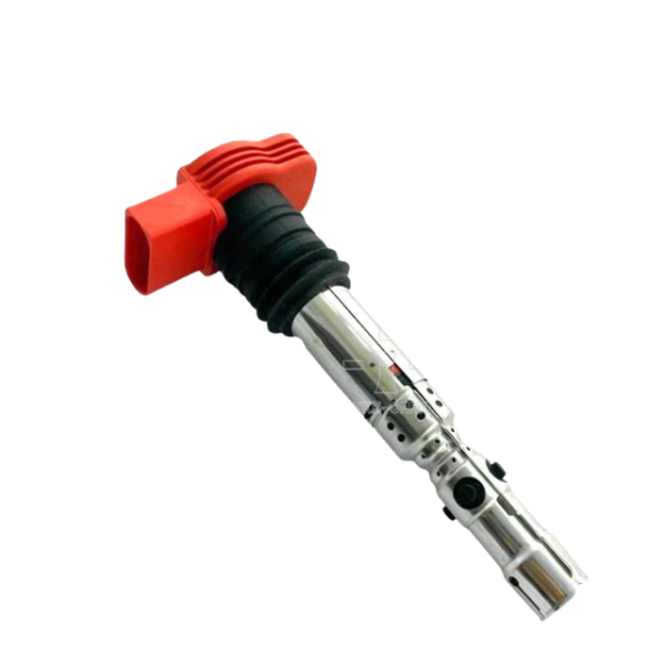 Luma Auto Parts Red Top Chrome Barrel Ignition Coil Pack, Engine Spark Coil Replacement